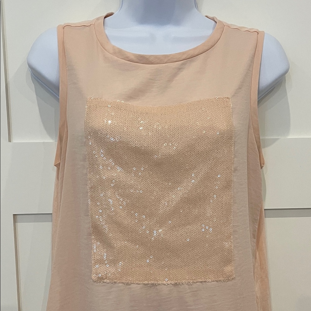 Joe Fresh Peach Sequin Tank Top